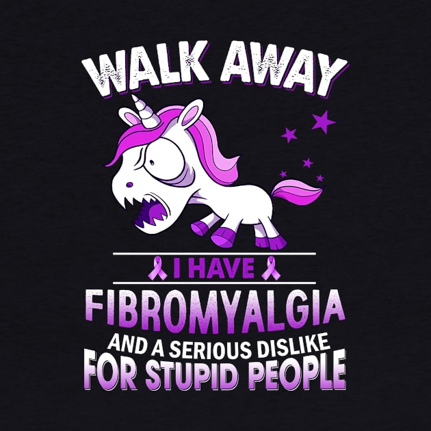 funny fibromyalgia grumpy unicorn warrior by TeesCircle